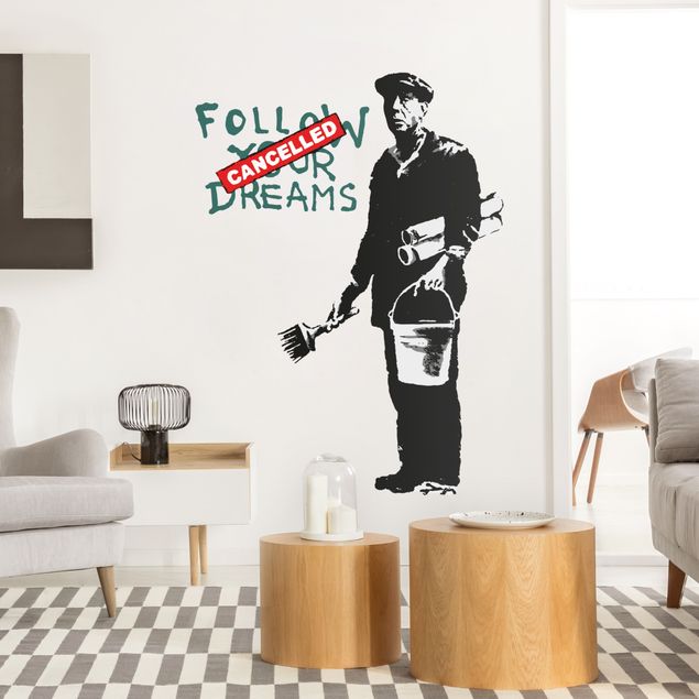 Wall sticker - Follow Your Dreams II - Brandalised ft. Graffiti by Banksy