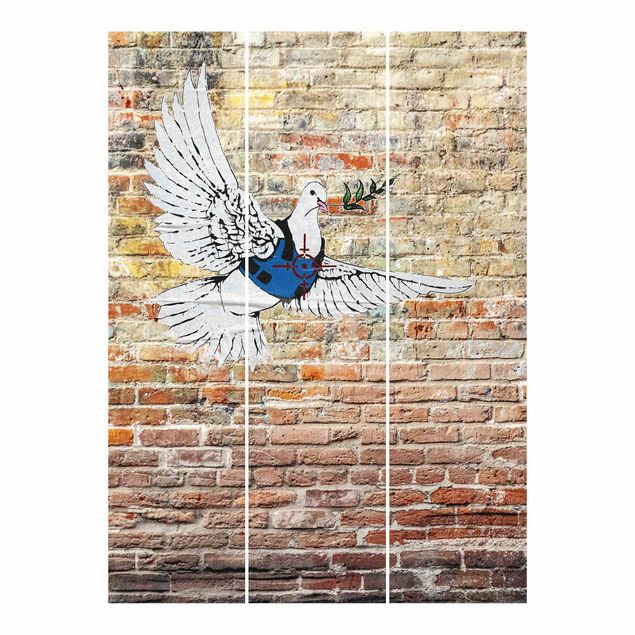 Sliding curtain set - Dove Of Peace - Brandalised ft. graffiti by Banksy