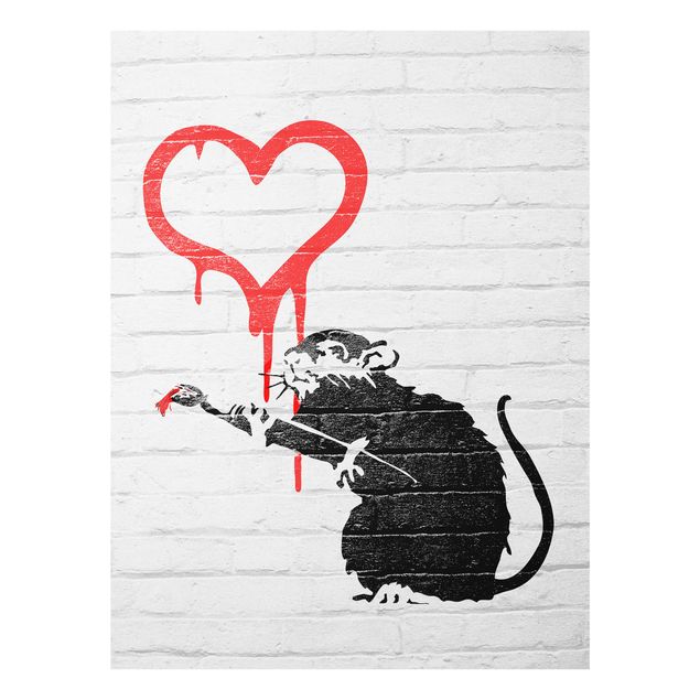 Glass print - Love Rat - Brandalised ft. Graffiti by Banksy