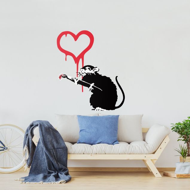 Wall sticker - Love Rat - Brandalised ft. Graffiti by Banksy