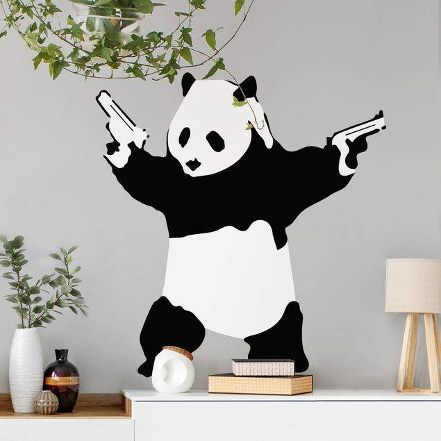 Autocolantes de parede pandas Panda With Guns - Brandalised ft. Graffiti by Banksy