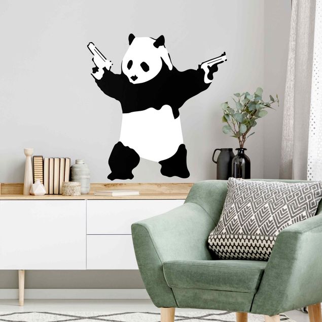 Wall sticker - Panda With Guns - Brandalised ft. Graffiti by Banksy