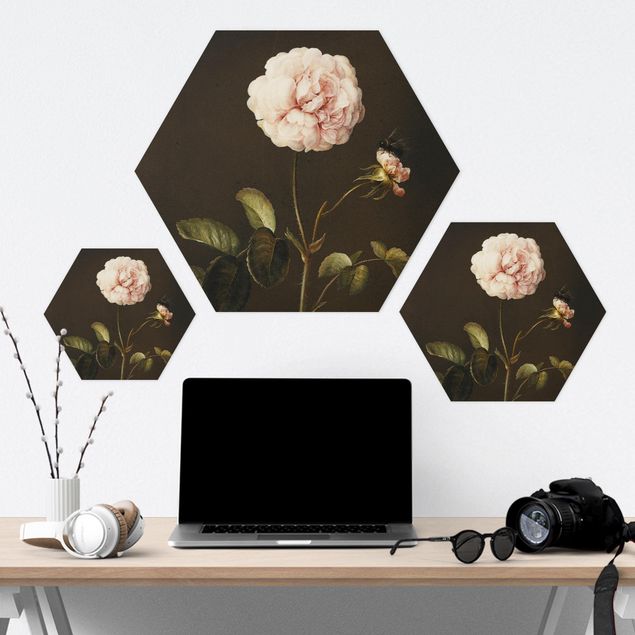 Forex hexagon - Barbara Regina Dietzsch - French Rose with Bumblebee