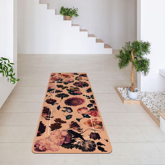nature mats Baroque Flowers With white Geometry
