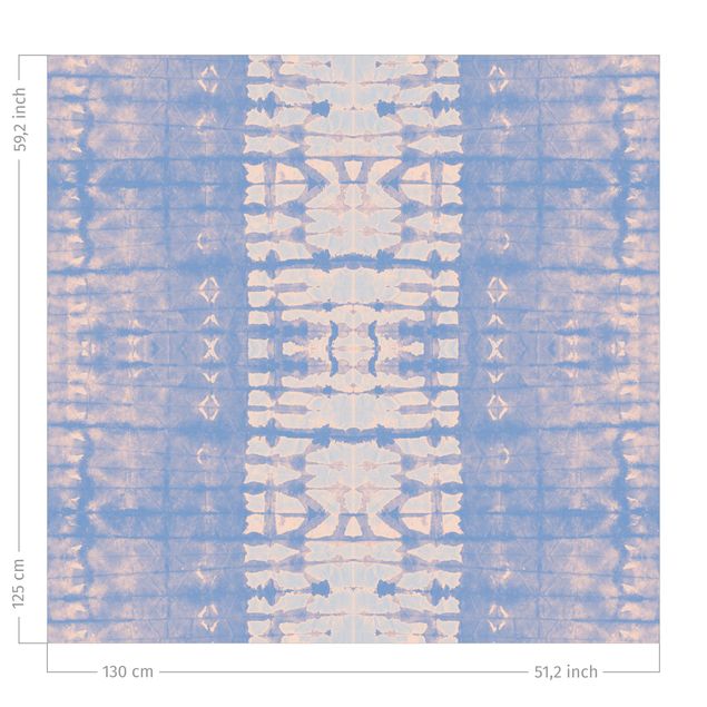 Modern Curtains Batik Stripes In Apricot Pink And Blue