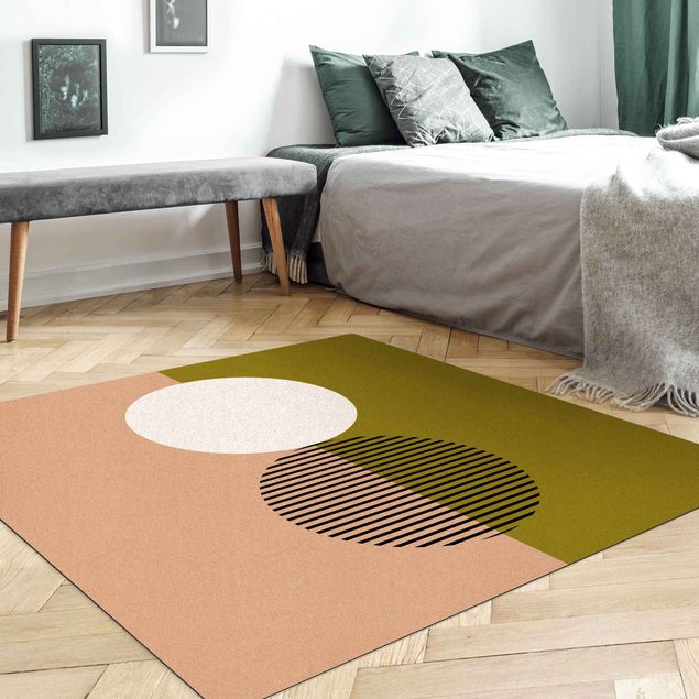 Abstract rugs Bauhaus Ulm Green
