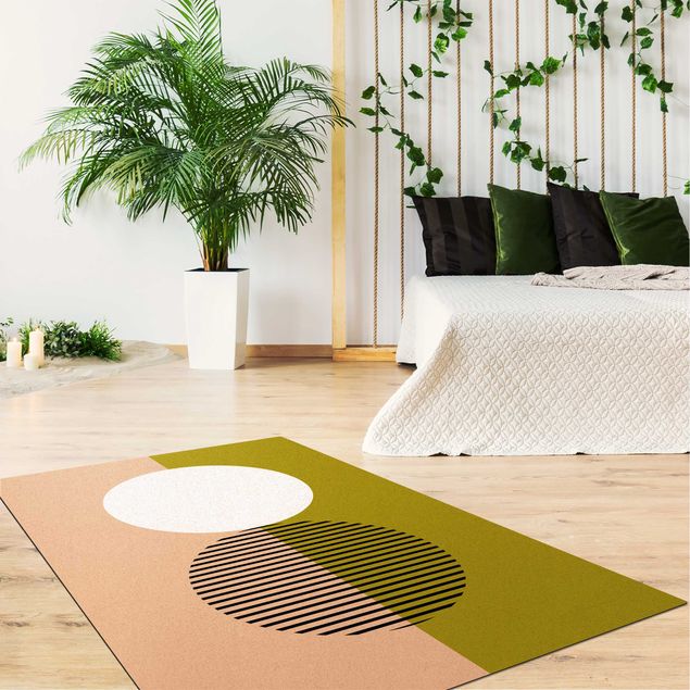 Abstract rugs Bauhaus Ulm Green