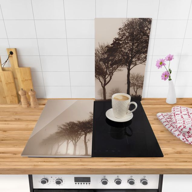 Stove top covers - Tree Avanue In Morning Mist