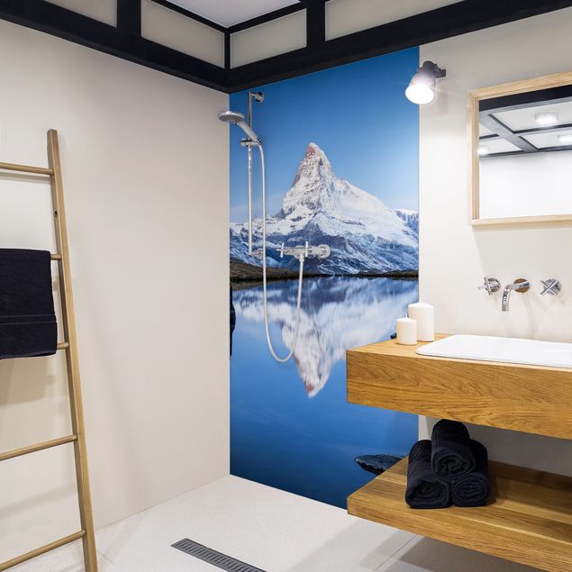 Shower wall cladding - Stellisee Lake In Front Of The Matterhorn