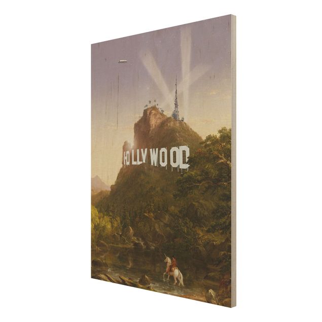 Print on wood - Painting Hollywood