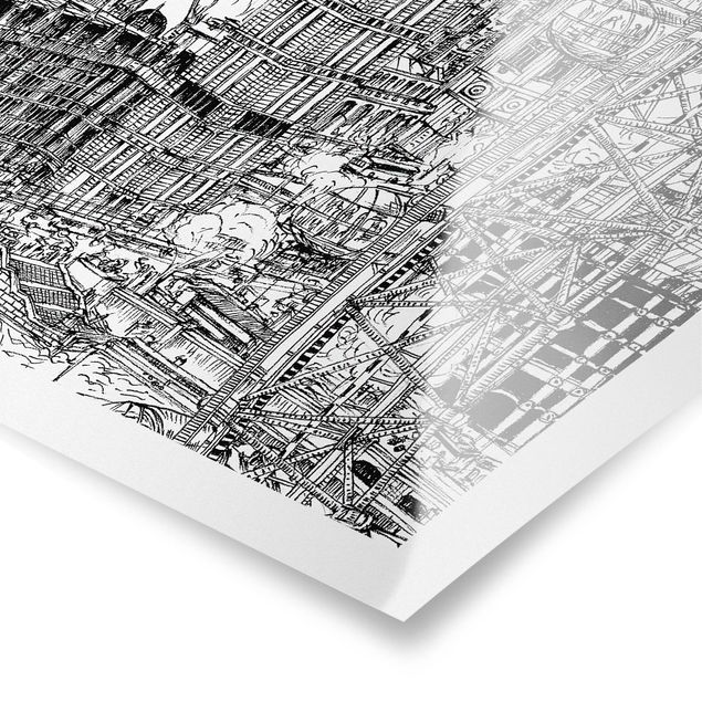 Poster architecture & skyline - City Study - London Eye