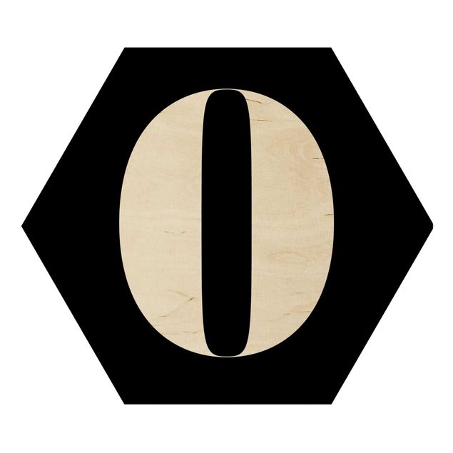 Wooden hexagon - Antiqua Number 0
