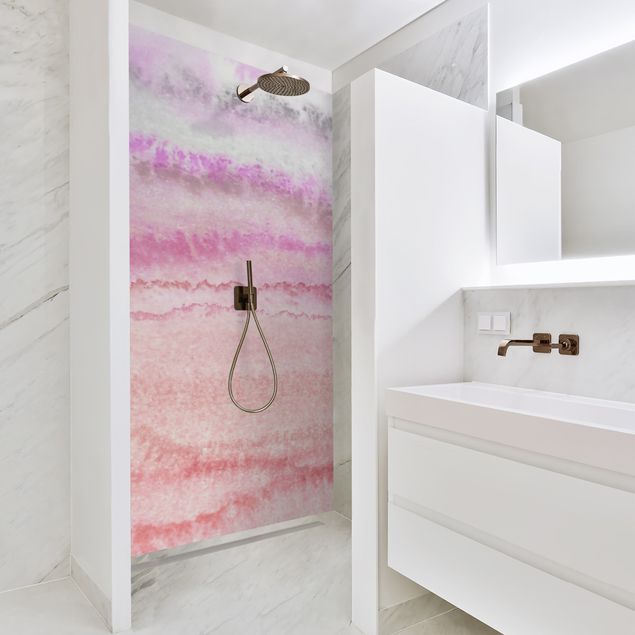 Shower wall cladding - Play Of Colours In Pink