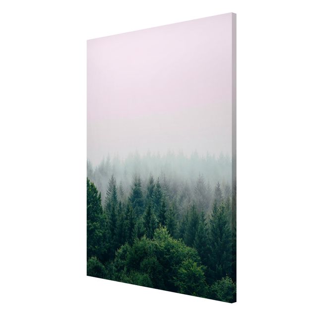 Magnetic memo board - Foggy Forest Twilight