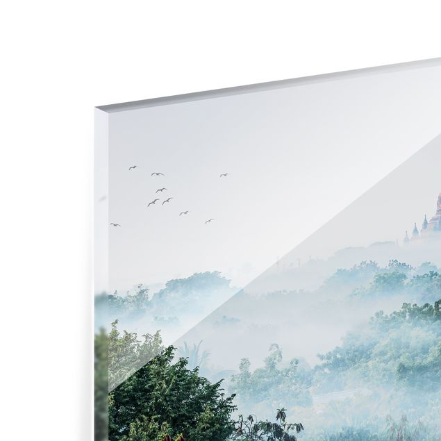 Splashback - Morning Fog Over The Jungle Of Bagan - Landscape format 4:3