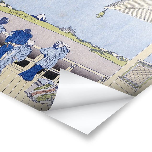Poster - Katsushika Hokusai - The Sazai Hall in the Rakanji Temple