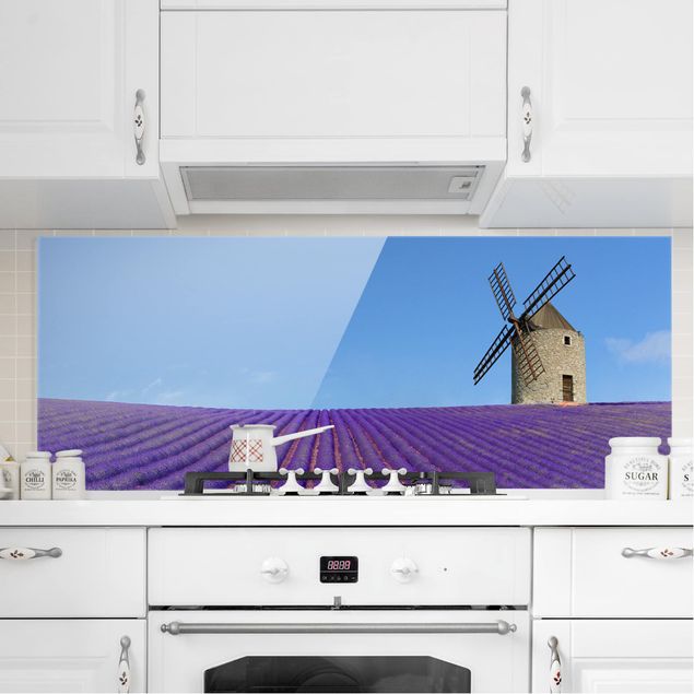 Glass splashback architecture and skylines Lavender Scent In The Provence