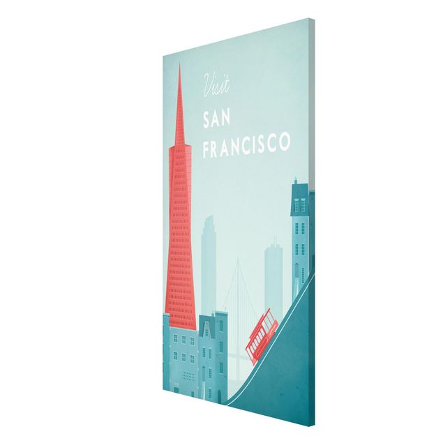 Magnetic memo board - Travel Poster - San Francisco