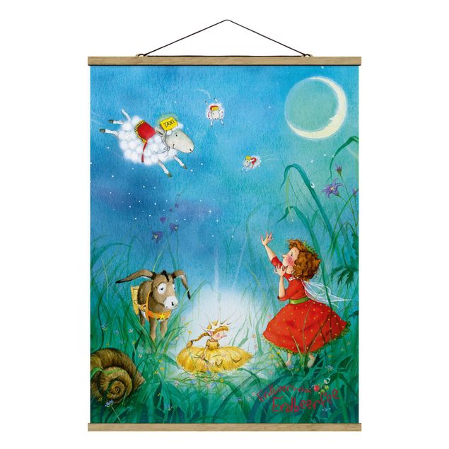 Fabric print with poster hangers - Little Strawberry Strawberry Fairy - Sleep Taxi