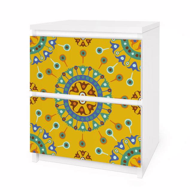 Adhesive film for furniture IKEA - Malm chest of 2x drawers - Wayuu Design