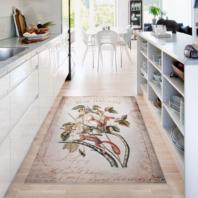 modern area rugs Shabby Chic Collage - Squirrel