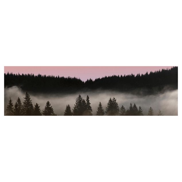 Kitchen wall cladding - Dreamy Foggy Forest