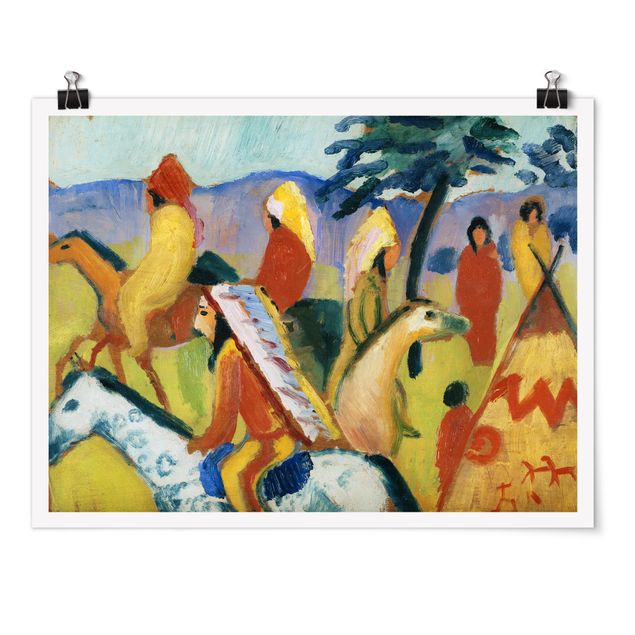 Poster - August Macke - Riding Indians
