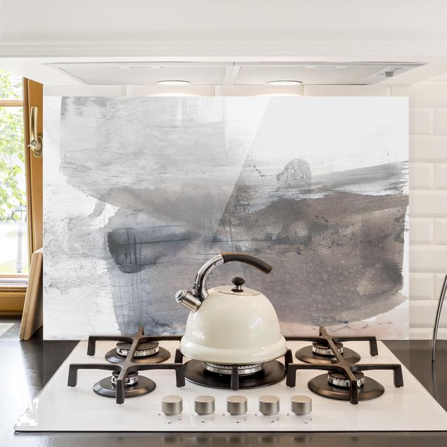 Glass splashback abstract Shades In Sepia II