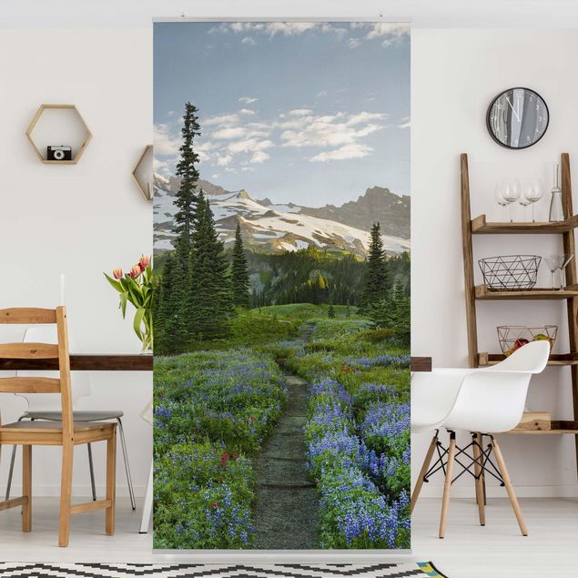 Room divider - Mountain View Meadow Path