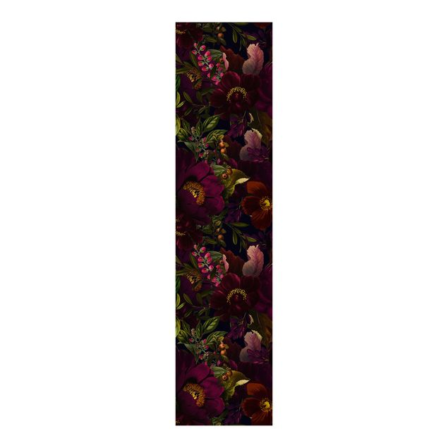 Sliding panel curtain - Purple Blossoms Dark