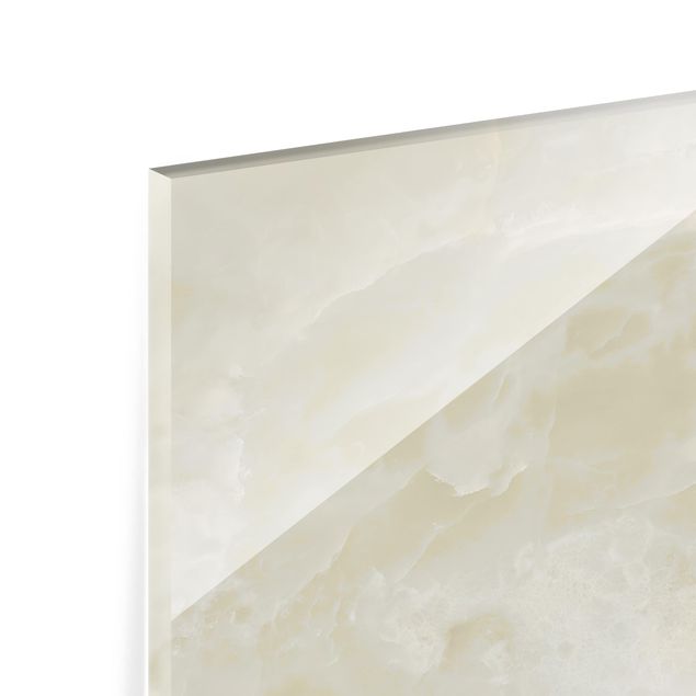 Glass Splashback - Onyx Marble Cream - Landscape 3:4