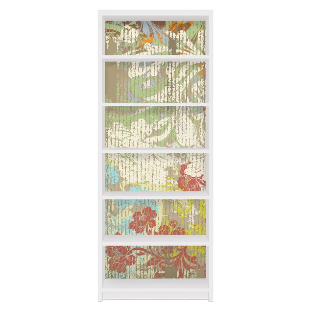 Adhesive film for furniture IKEA - Billy bookcase - Flowers Of Past Time