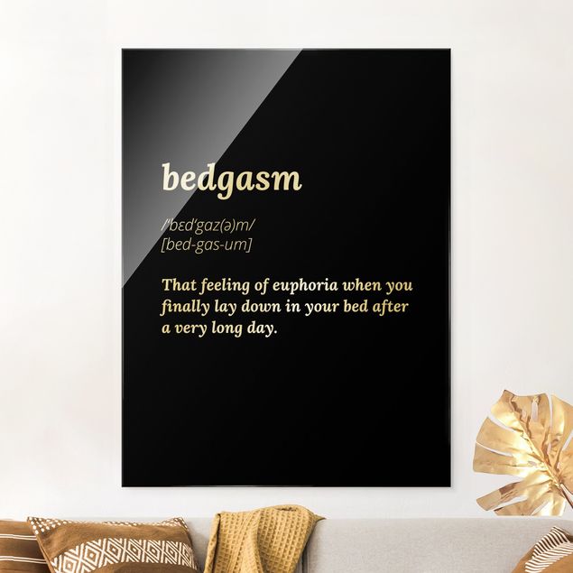 Glass print - Bedgasm - Portrait format