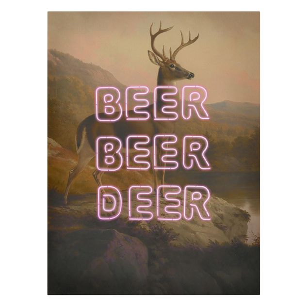 Print on canvas - Beer Beer Deer