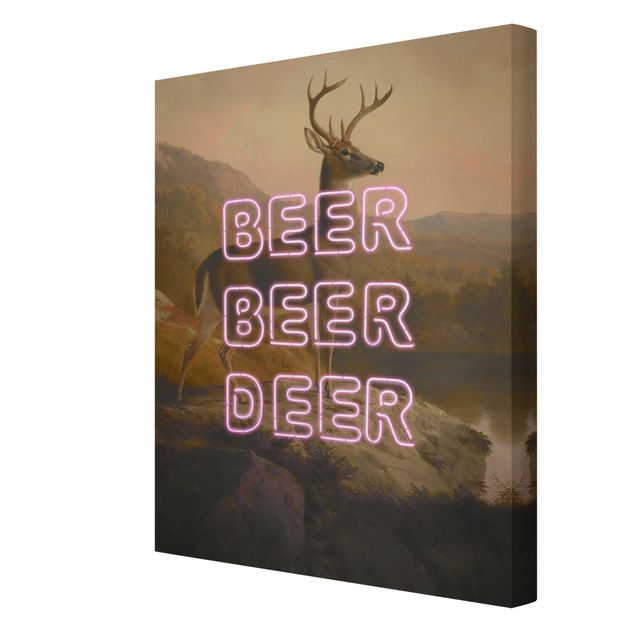 Print on canvas - Beer Beer Deer