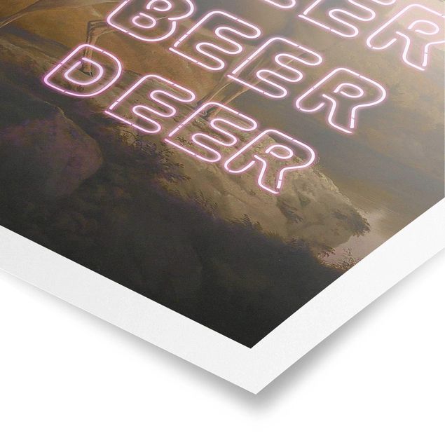 Poster art print - Beer Beer Deer - 2:3