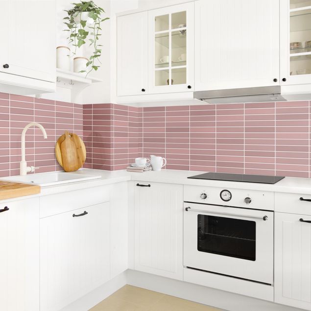 Kitchen splashbacks Metro Tiles - Antique Pink
