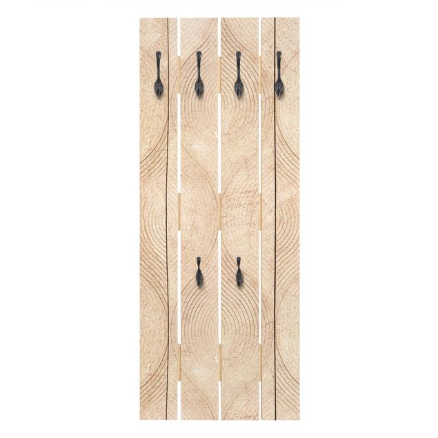 Wooden coat rack - Beige Srone Ornament
