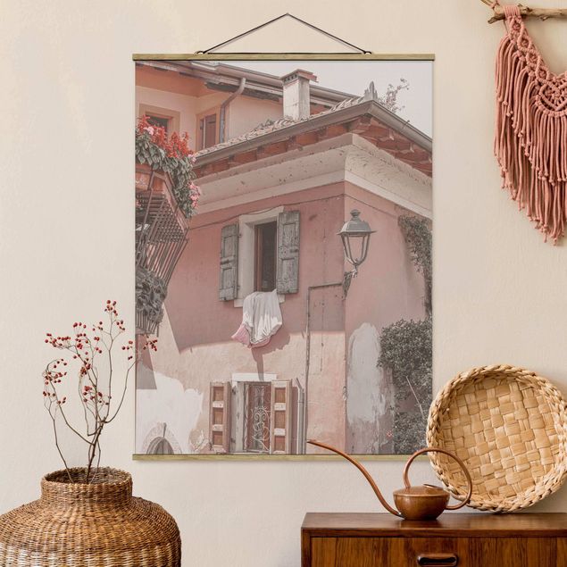 Fabric print with poster hangers - Bella Italia - Portrait format 3:4