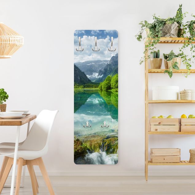 Coat rack - Mountain Lake With Water Reflection