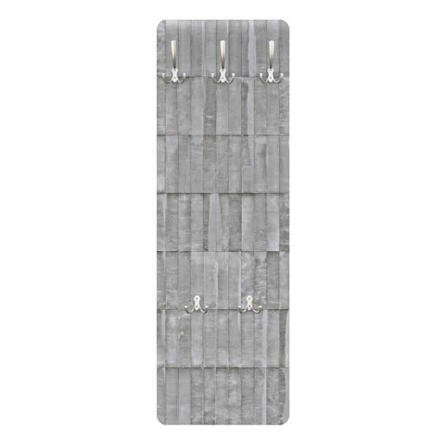 Coat rack stone effect - Concrete Brick Wallpaper