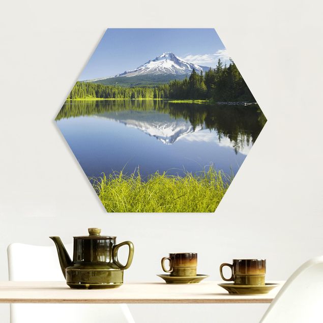 Forex hexagon - Volcano With Water Reflection