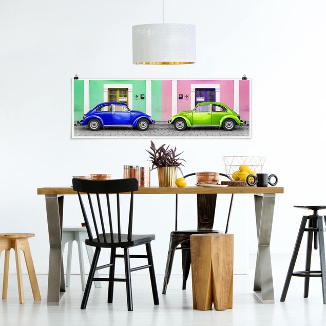 Panoramic poster architecture & skyline - Coloured Beetles