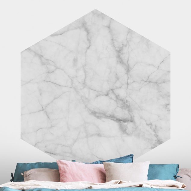 Hexagonal wallpapers Bianco Carrara