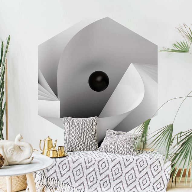 Self-adhesive hexagonal pattern wallpaper - Big Eye