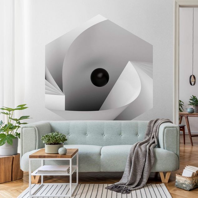 Self-adhesive hexagonal pattern wallpaper - Big Eye
