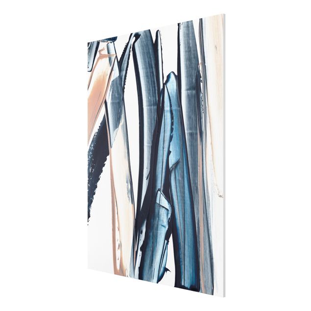 Print on forex - Blue And Beige Stripes - Portrait format 3:4