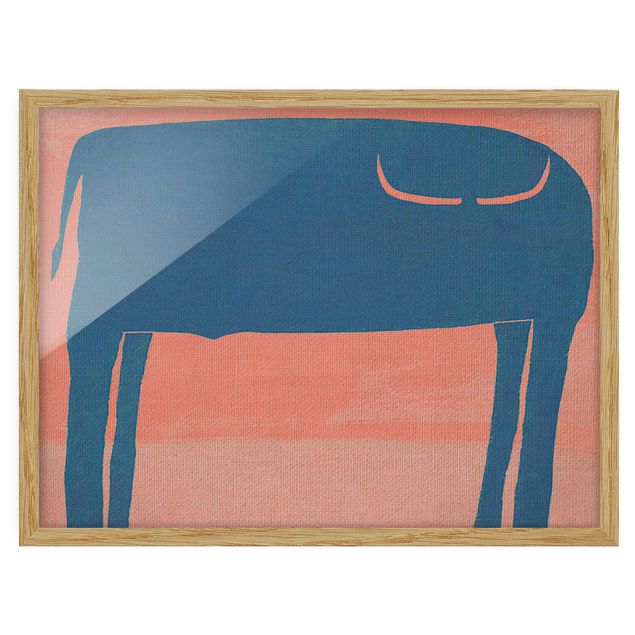 Framed poster - Blue Bull