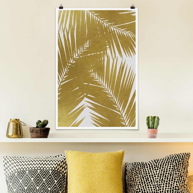 Poster - View Through Golden Palm Leaves