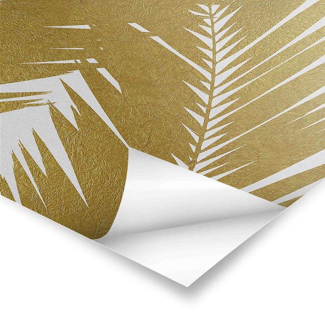 Poster - View Through Golden Palm Leaves